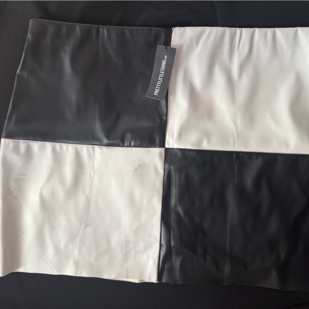 Black and White Checkered Skirt